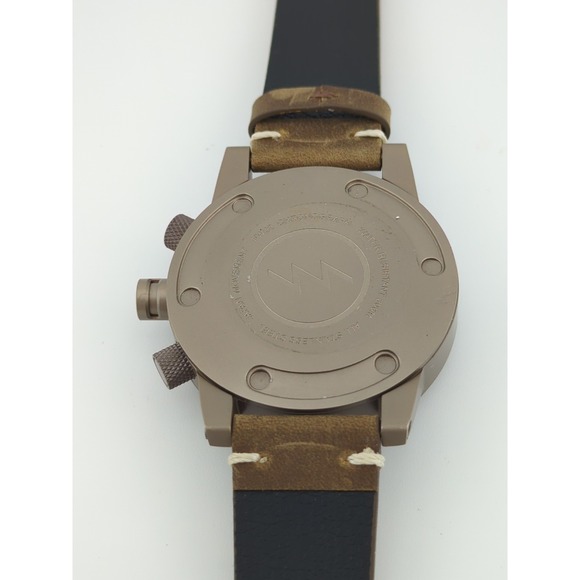 Electric Men's FW02 Chronograph Quartz Grey Watch Round Dial Leather Strap Date - Picture 8 of 8